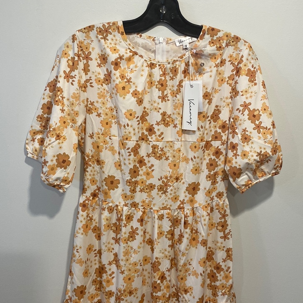 VACANCY Women’s Floral Short Sleeve Maxi Dress Size Small